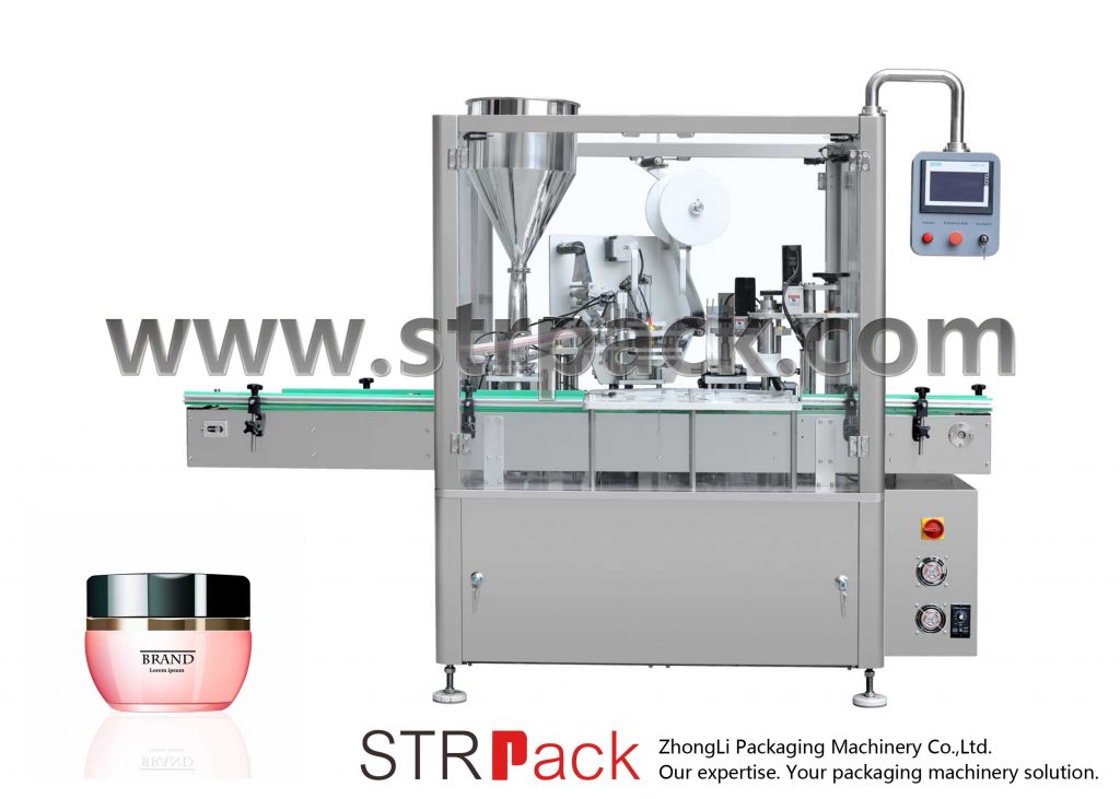 Cream Filling, Sealing And Capping Machine